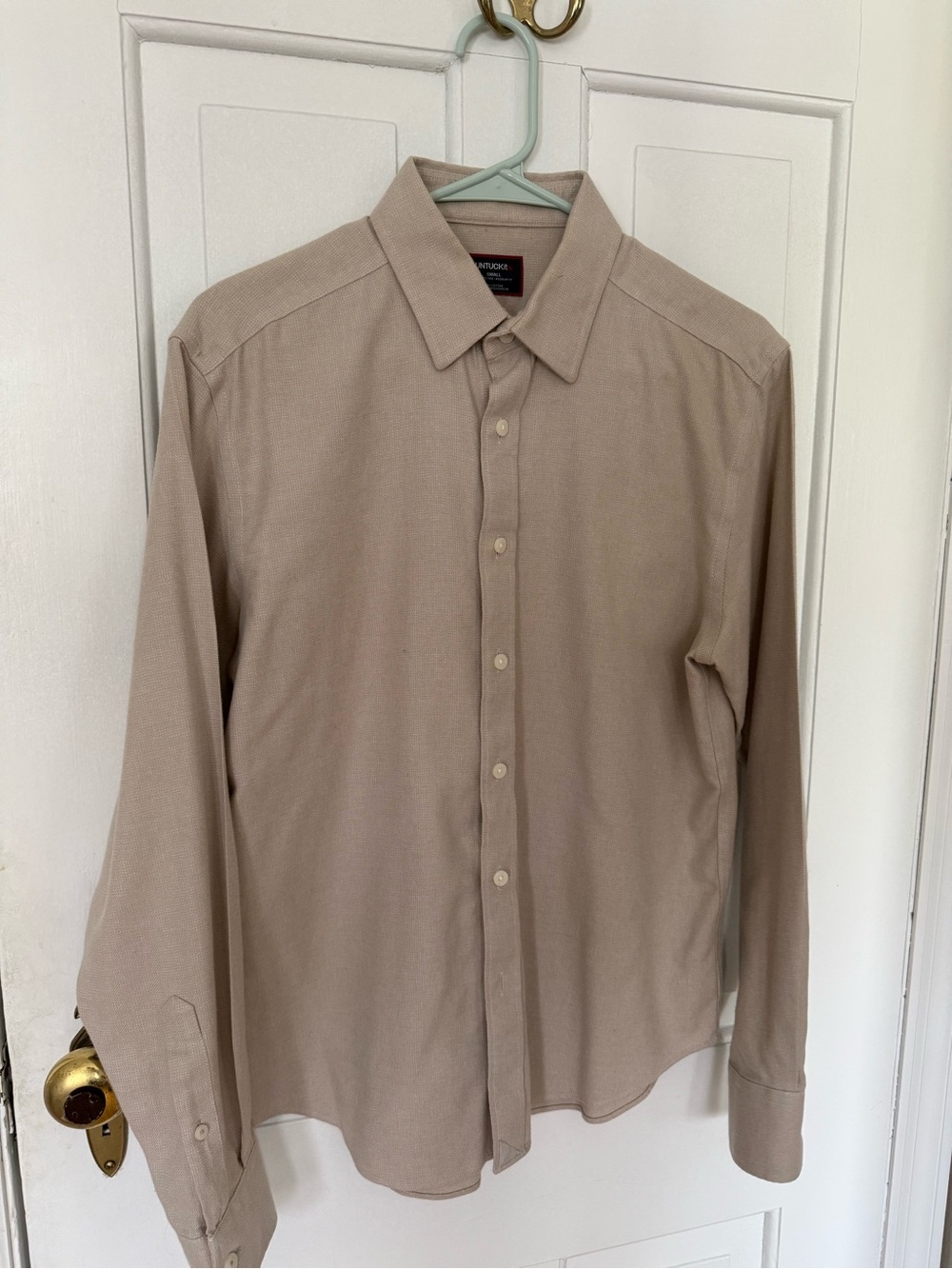UNTUCKit Men's Long-Sleeve Button-Down Shirt - Taupe
